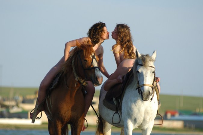 Mika A – Hot lesbians and a horse photo 4