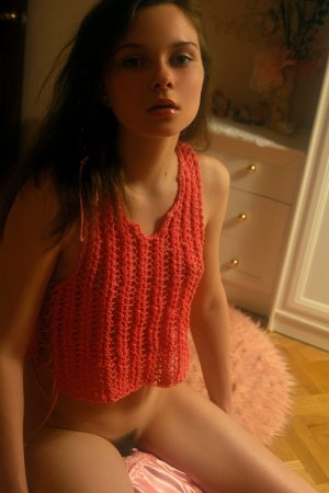 Anna S – Cute teen shows hairy young pussy photo 8