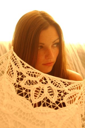 Virginie – Babe with lacy umbrella photo 3