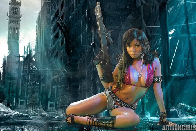 Lyla – Sexy babe & toy gun photo 11
